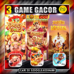 Tampilan game slot 3 Piggy Gold PG Soft dengan simbol babi emas di situs koin688