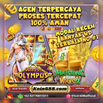 Koin688, agen slot online terpercaya dengan promo modal receh banyak WD. Menampilkan game Gates of Olympus dan Mahjong Ways 2.