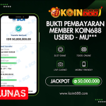 Screenshot bukti transfer jackpot Rp50 juta dari game slot Mahjong Ways di situs KOIN688