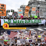 Ribuan warga Amerika berdemo secara damai menolak Donald Trump dan menyerukan demokrasi