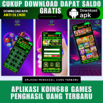 Ilustrasi aplikasi Koin688 versi terbaru 2025 dengan bonus saldo gratis untuk pengguna Android