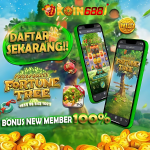 Ilustrasi promo bonus 100 persen untuk member baru di situs judi online resmi