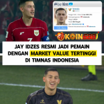 Jay Idzes, pemain Timnas Indonesia dengan market value tertinggi tahun 2025