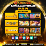 Banner info game slot online terbaik hari ini dari Pragmatic Play, PG Soft, dan Habanero di situs KOIN688, bisa deposit via e-wallet dan pulsa tanpa potongan