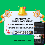 Panduan visual mencari KOIN688 di Google menggunakan keyword tanpa spasi