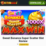 Tampilan slot Sweet Bonanza Super Scatter terbaru dengan max win 1000x dari Pragmatic Play