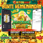 Tampilan bukti kemenangan pengguna di game Mahjong Ways 2 dari Koin688 dengan deposit Rp99.900 dan withdraw Rp24.600.000