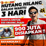 Banner promo Koin688 dengan ilustrasi Dewa Zeus membagikan hadiah 900 juta untuk 555 orang setiap hari selama 3 hari