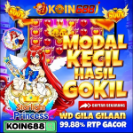 Tampilan promosi Starlight Princess di Koin688 dengan RTP tinggi 99.88% dan modal kecil hasilkan WD gila-gilaan