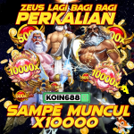 Zeus sedang membagikan perkalian hingga x10000 di slot online Koin688