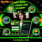 Tampilan situs KOIN688 dengan 67 pasaran togel terlengkap seperti Kingkong Pools, Singapore Pools, Hongkong Pools, dan Toto Macau